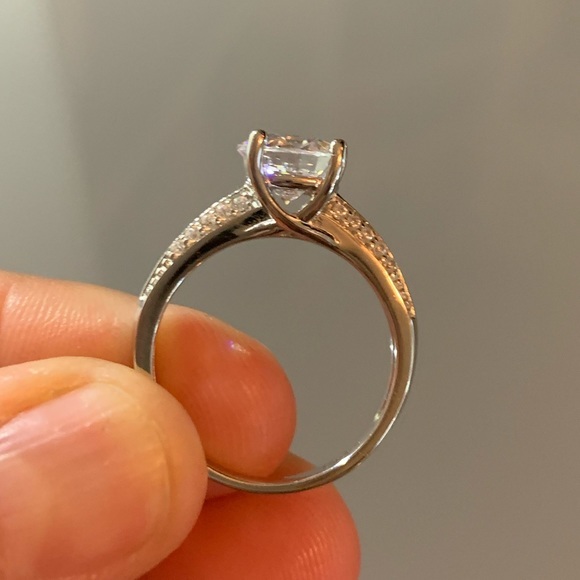 Delmar Silver CZ Accent Engagement Ring 💍 🤩 - Picture 4 of 12
